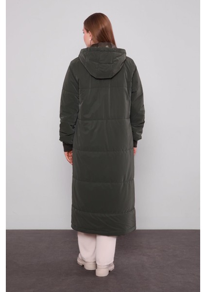 Haki Düğmeli Kapitone Mont fırsatları