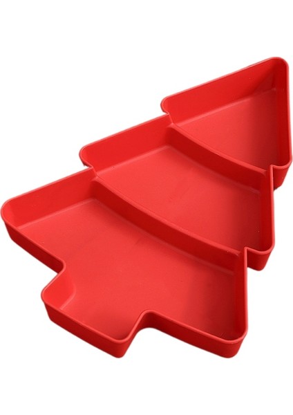 Noel Ağacı Atıştırmalık Tabağı Bölmeli Meyve Tabağı Saklama Kutusu (Yurt Dışından)