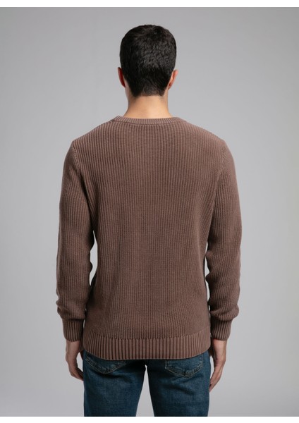 Yuvarlak Yaka Regular Fit Kahve Erkek Kazak 261 Lcm 241027 Wılson Kahve modelleri