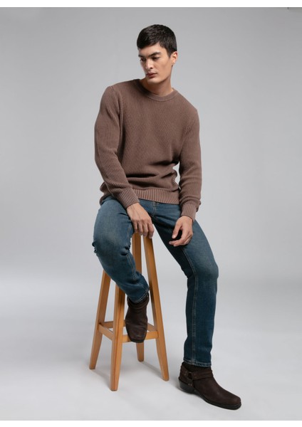 Yuvarlak Yaka Regular Fit Kahve Erkek Kazak 261 Lcm 241027 Wılson Kahve indirimleri