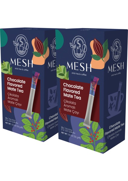 Çikolata Aromalı Mate Çayı 2 Paket Bir Arada