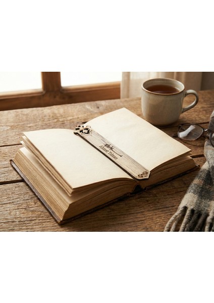 Kişiye Özel Isimli Ahşap Kitap Ayracı - Besmele ve Geleneksel Motifli Dekoratif Hediyelik Ayraç fiyatları