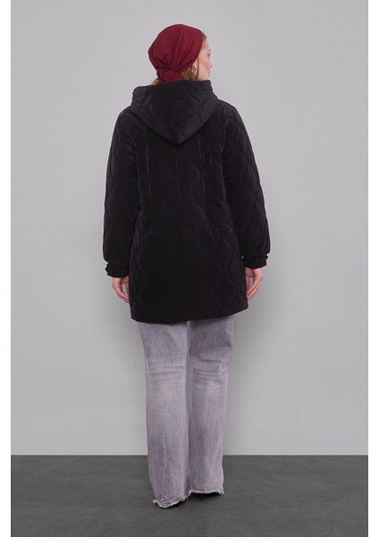 Siyah Cep Taş Detaylı Kapitone Mont fırsatları