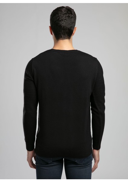Yuvarlak Yaka Regular Fit Siyah Erkek Kazak 261 Lcm 241018 Duane Siyah fırsatları