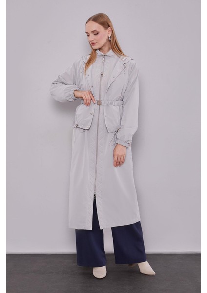 Taş Çıkarılabilir Detaylı Trençkot