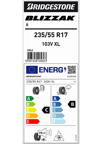 235/55 R17 103V Xl Blizzak 6 Kış - 2025 fırsatları