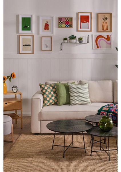 Retroloop 3'lü Kırlent Kılıf Seti