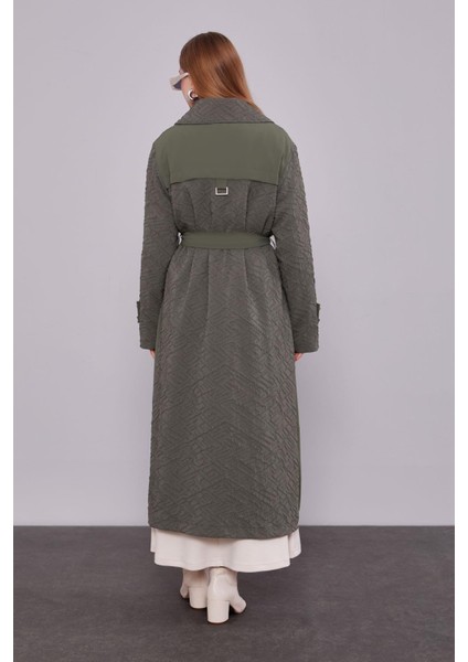 Haki Kendinden Desenli Fermuarlı Kap fırsatları