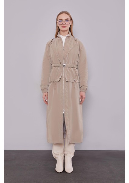 Camel Çıkarılabilir Detaylı Trençkot