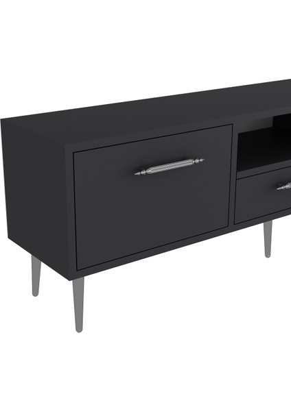 1330DROPDD-128 Tv Sehpası ANTRASİT-GÜMÜŞ fırsatları