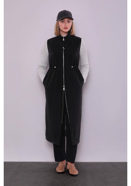 Siyah Çıkarılabilir Detaylı Trençkot fiyatları