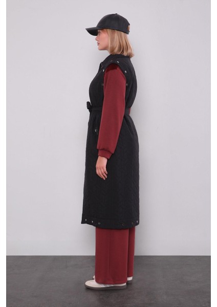 Siyah Cep Aksesuar Detaylı Yelek fiyatları