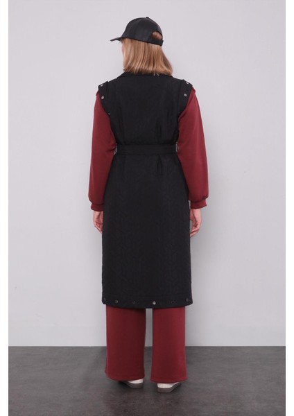 Siyah Cep Aksesuar Detaylı Yelek fırsatları