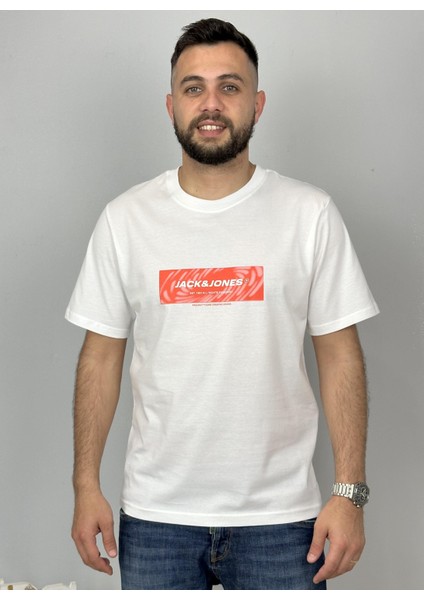Jcorecharge J&j Logolu Erkek Beyaz Tişört 12276411
