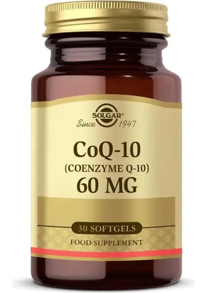 Coenzyme Q-10 100 Mg 60 Yumuşak Jelatin Kapsül