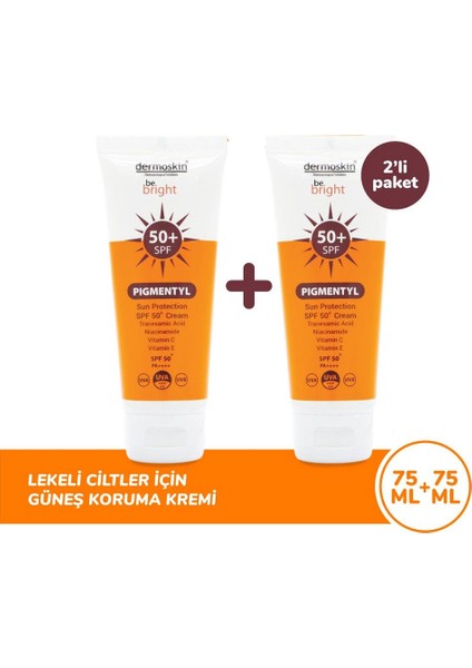 Pigmentyl Sun Protection SPF50+ Cream 75ml | İkili Paket fiyatları