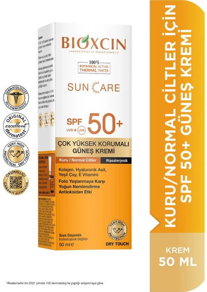 Sun Care Kuru Ciltler İçin Güneş Kremi Spf 50+ 50 ml