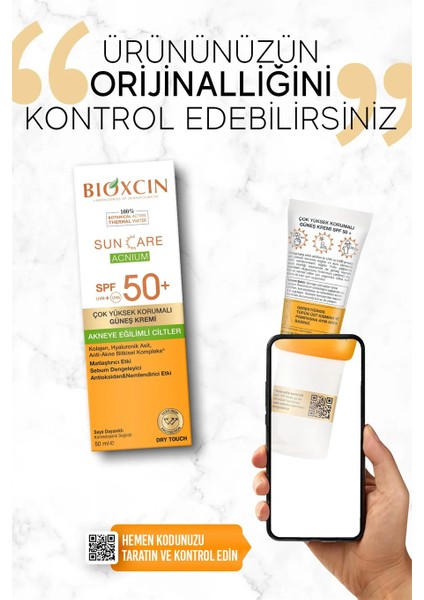 Spf 50+ Güneş Kremi 50 ml Akneye Eğilimli Cilt