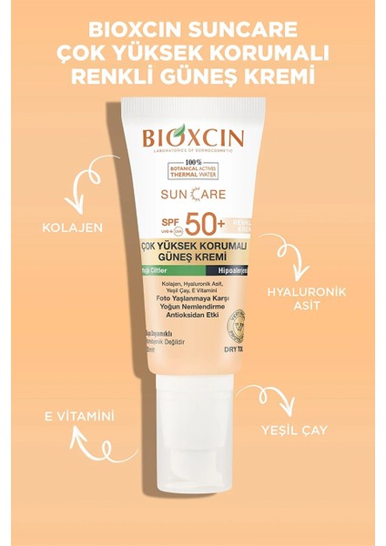 Sun Care Çok Yüksek Korumalı Yağlı Ciltler Için Renkli Güneş Kremi Tinted Spf 50+ 50 ml