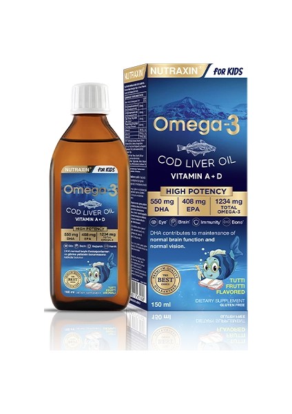 For Kids Omega-3 Balık Yağı Takviye Edici Gıda 150 ml fiyatları