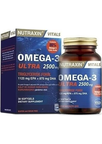 Omega-3 Ultra 2500 mg 30 Yumuşak Jelatin Kapsül fiyatları