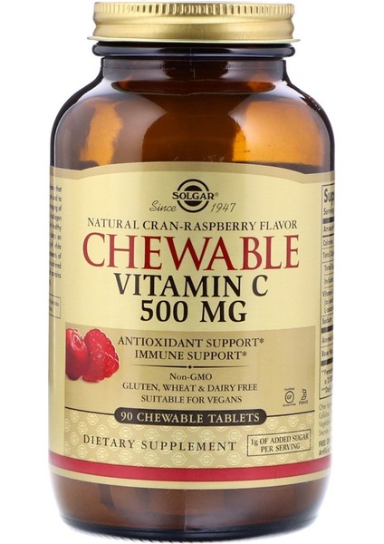 Chewable Vitamin C 500 mg 90 Çiğneme Tableti fiyatları
