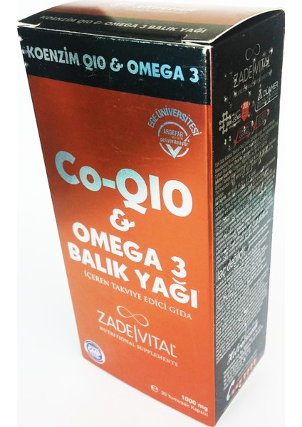 Co-Q10 Omega 3 Fish Oil 30 Kapsül