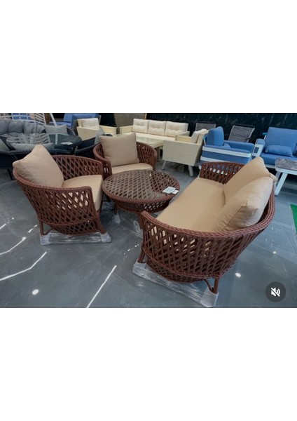 FIRSAT Körfez Premıum Aluminium + Sentetik Rattan Oturma Grubu Nobles Concept Since1983 modelleri