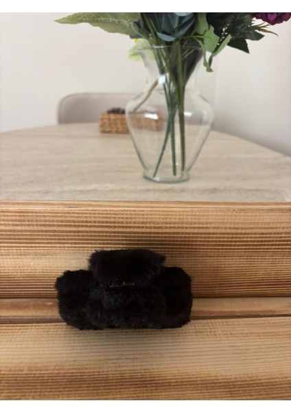Peluş Kürk Mandallı Toka Küçük Siyah fırsatları