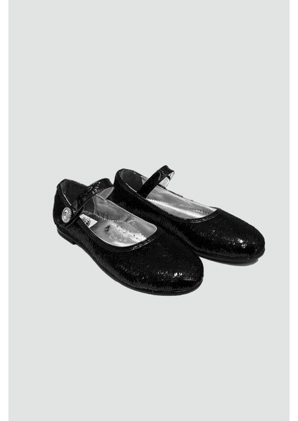 Kız Çocuk Siyah Pullu Babet fiyatları