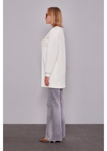 Ekru Inci Detaylı Sweatshirt fiyatları