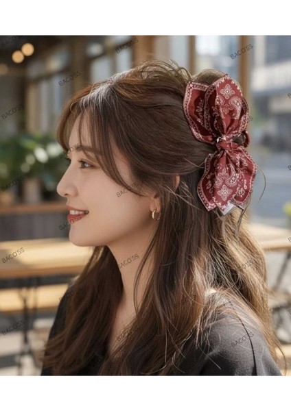 Kırmızı Desenli Fiyonk Tasarım Mandal Toka (BC-1239) fiyatları