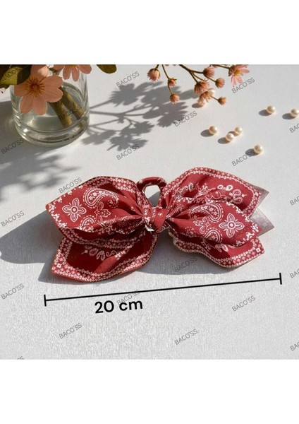 Kırmızı Desenli Fiyonk Tasarım Mandal Toka (BC-1239) modelleri