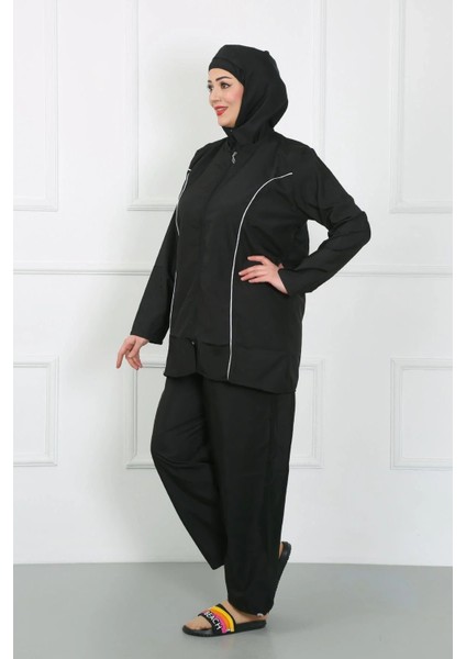 Büyük Beden Tesettür Büyük Mayo Siyah modelleri