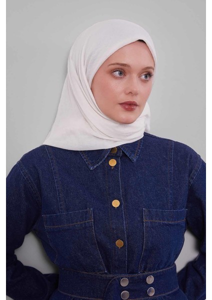 Ekru Lux Pamuk Cazz Eşarp modelleri