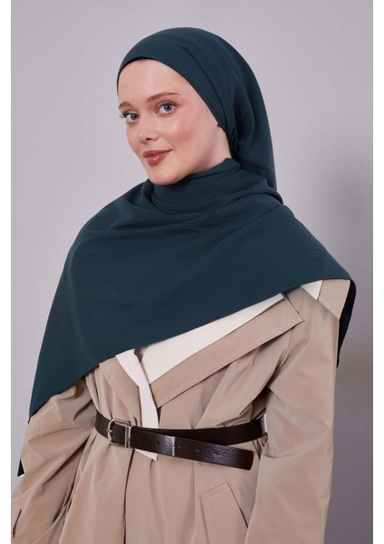 Küf Yeşili Pamuklu Cazz Kare Eşarp