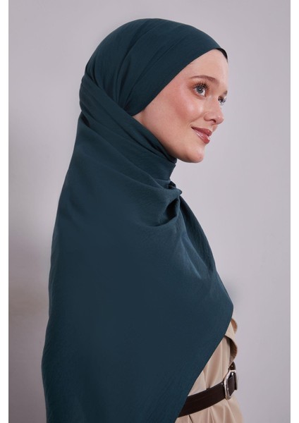 Küf Yeşili Pamuklu Cazz Kare Eşarp modelleri