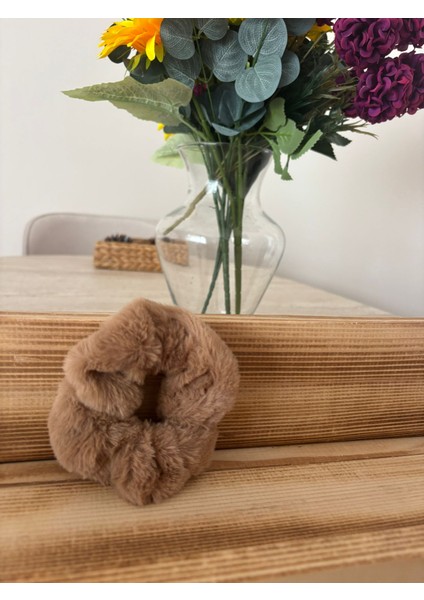 Peluş Scrunchıe (Lastik Toka) Camel fiyatları