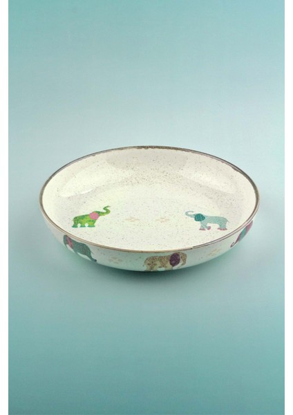 Renkli Fil Porselen Salata Kasesi