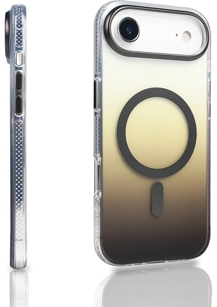 iPhone Uyumlu 17 Air Kılıf M-Safe Şarj Özellikli Transparan Renk Geçişli Zore Toros Kapak indirimleri