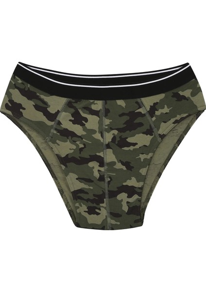 Erkek Pamuk Desenli Likralı Slip Haki fiyatları