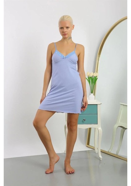 Kadın Penye Ip Askılı Gecelik