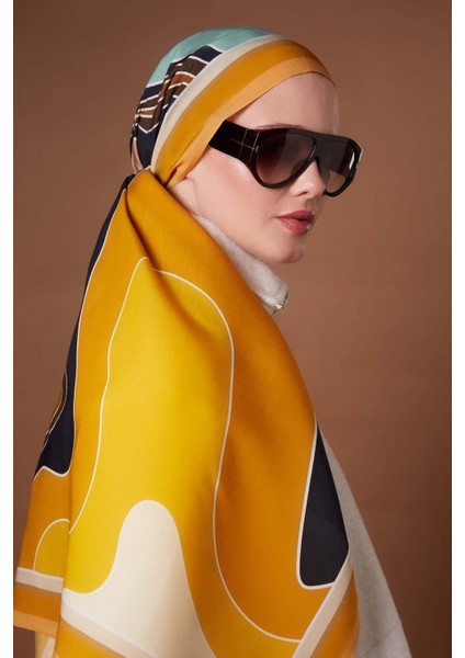 Hardal Kamuflaj Desen Aura Eşarp