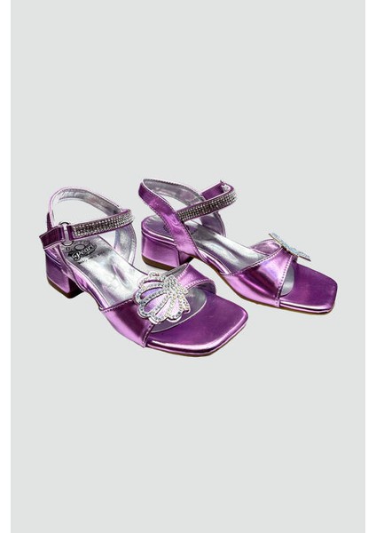 Kız Çocuk Lila Istridye Topuklu