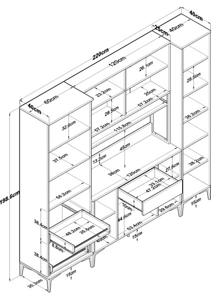 JE132 Çok Amaçlı Dolap 12 Kapaklı 1 Çekmeceli Kiler Mutfak Dolabı Beyaz fiyatları