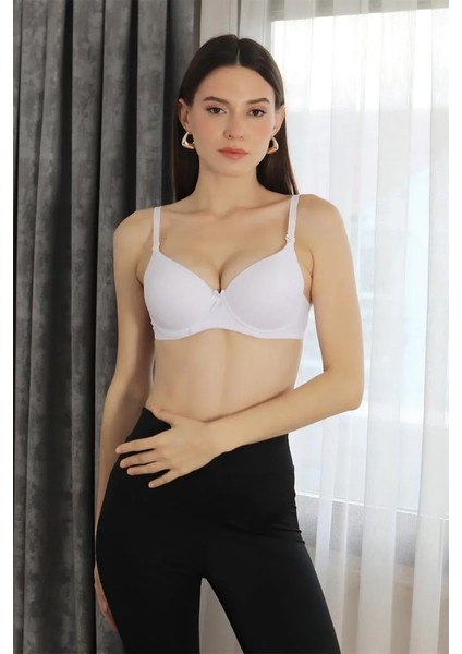 Kadın Destekli Balenli Sütyen Beyaz fırsatları