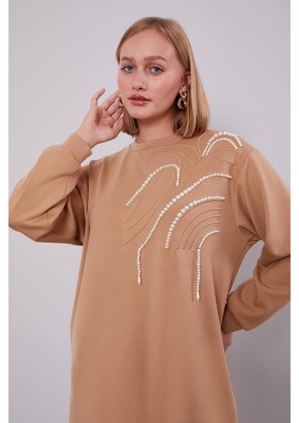 Camel Inci Detaylı Sweatshirt fiyatları