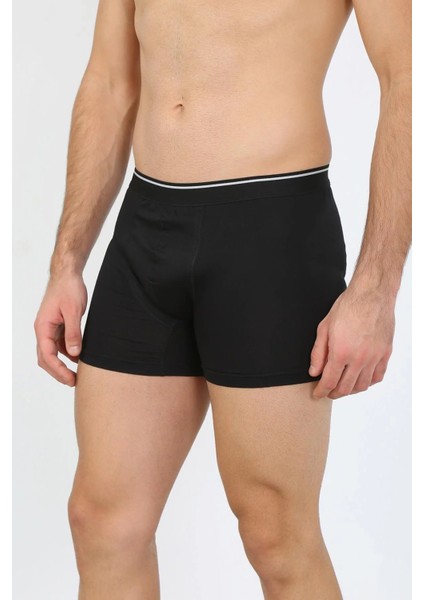 Erkek Pamuk Likralı Boxer Siyah fırsatları