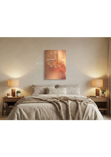 Rustik Altın Paslı Duvar Saati - Roma Rakamlı Iskandinav Tasarım Dikdörtgen Saat - Altın Paslı modelleri