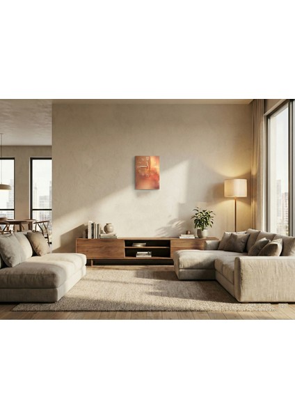 Rustik Altın Paslı Duvar Saati - Roma Rakamlı Iskandinav Tasarım Dikdörtgen Saat - Altın Paslı fırsatları